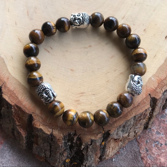 🔴SALE ! Men or women tiger eye buddha bracelet - Picture 3 of 9
